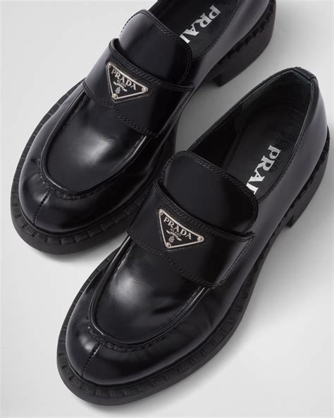 prada chocolate mokassins|Black Chocolate Brushed Leather Loafers .